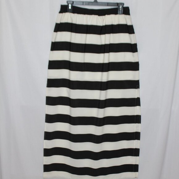 Vince Camuto Black and White Split Long Skirt - Picture 1 of 16